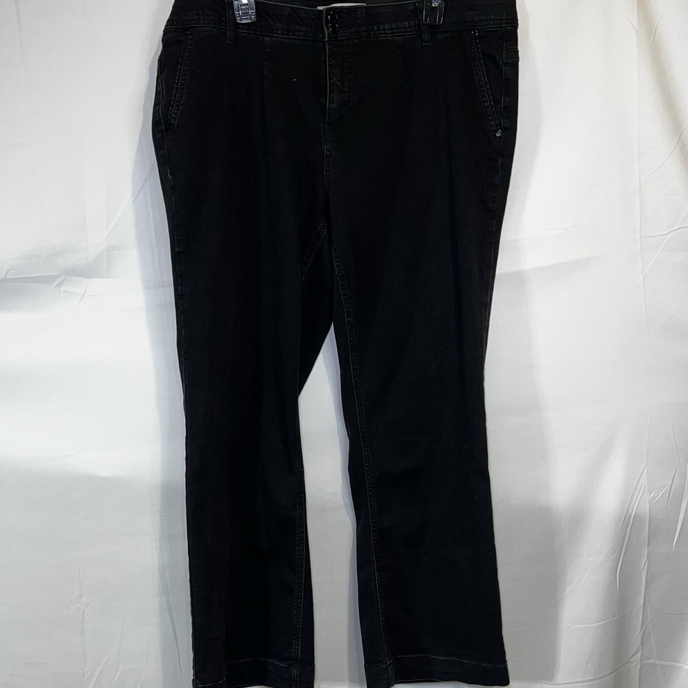 Cato Womens Black Ankle Pants Plus 16W Hi-rise Business Dressy Casual